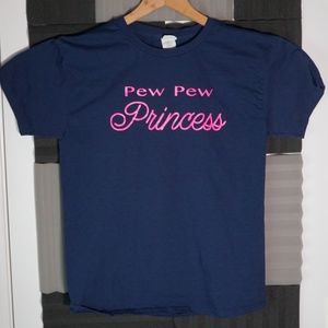 Pew Pew Princess Sleep Shirt ~ Neon Pink